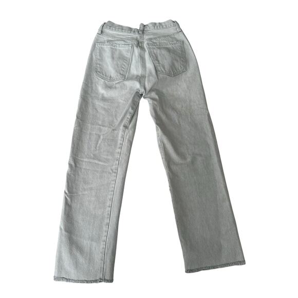 AGOLDE Criss Cross Jeans Women's 24 in Gray 100% Organic Cotton Light Wash - Picture 2 of 8